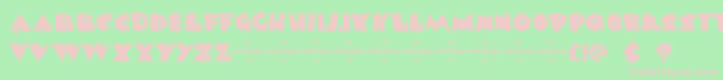 DkViareggio Font – Pink Fonts on Green Background