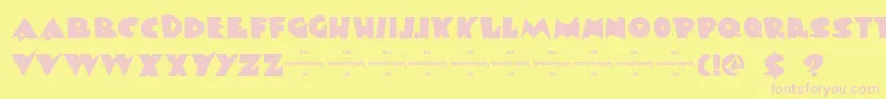 DkViareggio Font – Pink Fonts on Yellow Background