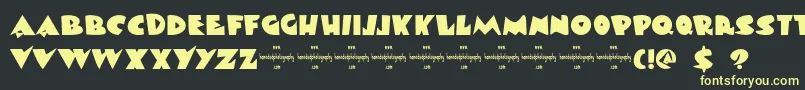 DkViareggio Font – Yellow Fonts on Black Background