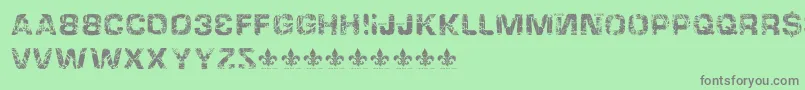 HackingtrashedRegular Font – Gray Fonts on Green Background