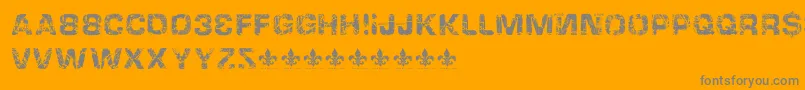 HackingtrashedRegular Font – Gray Fonts on Orange Background