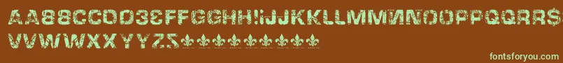 HackingtrashedRegular Font – Green Fonts on Brown Background