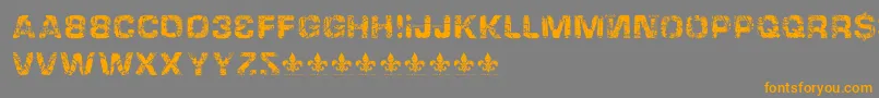 HackingtrashedRegular-Schriftart – Orangefarbene Schriften auf grauem Hintergrund