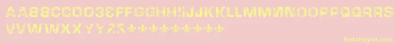 HackingtrashedRegular-Schriftart – Gelbe Schriften auf rosa Hintergrund