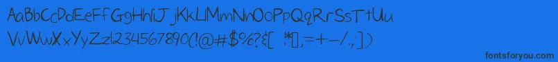 Icecream Font – Black Fonts on Blue Background