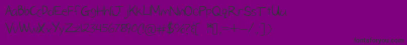 Icecream-Schriftart – Schwarze Schriften auf violettem Hintergrund