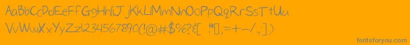 フォントIcecream – オレンジの背景に灰色の文字