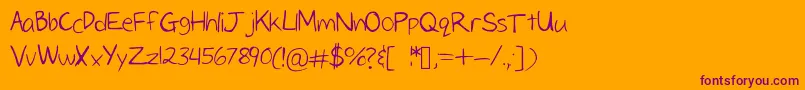 Icecream Font – Purple Fonts on Orange Background