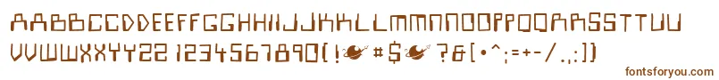 Шрифт LookSirDroidsRegular – коричневые шрифты на белом фоне