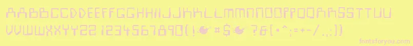 LookSirDroidsRegular Font – Pink Fonts on Yellow Background