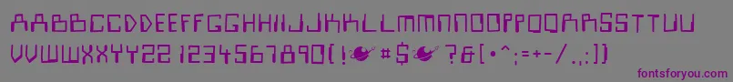 Шрифт LookSirDroidsRegular – фиолетовые шрифты на сером фоне