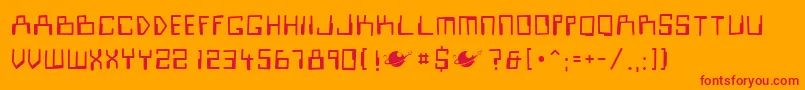 LookSirDroidsRegular Font – Red Fonts on Orange Background