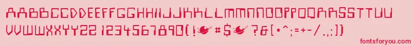 LookSirDroidsRegular Font – Red Fonts on Pink Background
