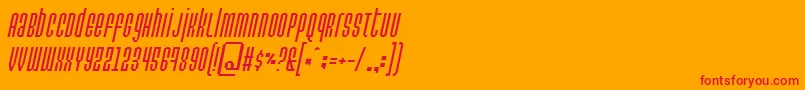 Permanentdaylightitalic Font – Red Fonts on Orange Background