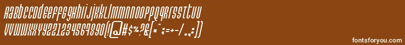 Czcionka Permanentdaylightitalic – białe czcionki na brązowym tle