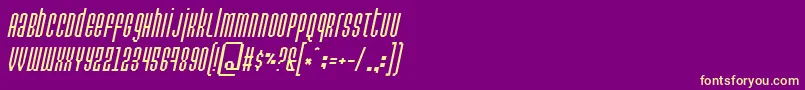 Permanentdaylightitalic Font – Yellow Fonts on Purple Background
