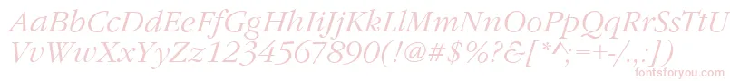 GarfeldNovaLightItalic-Schriftart – Rosa Schriften