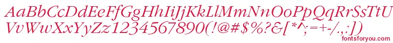 GarfeldNovaLightItalic Font – Red Fonts