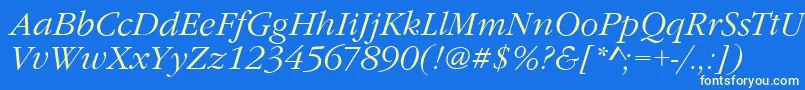 fuente GarfeldNovaLightItalic – Fuentes Amarillas Sobre Fondo Azul