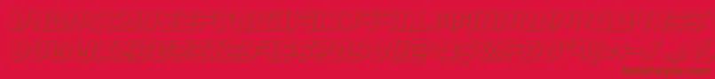 Tokyodrifterout Font – Brown Fonts on Red Background