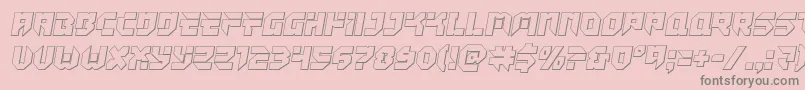 Tokyodrifterout Font – Gray Fonts on Pink Background