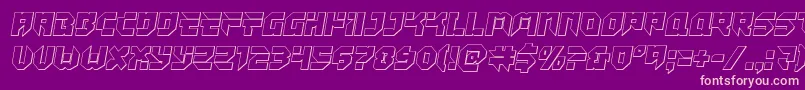 Tokyodrifterout Font – Pink Fonts on Purple Background