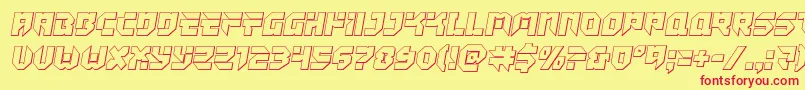 Tokyodrifterout Font – Red Fonts on Yellow Background