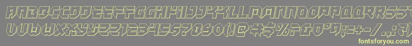 Tokyodrifterout Font – Yellow Fonts on Gray Background