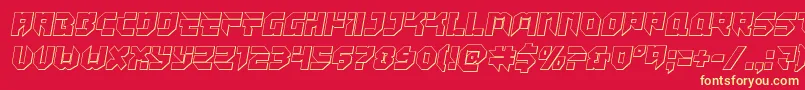 Tokyodrifterout Font – Yellow Fonts on Red Background