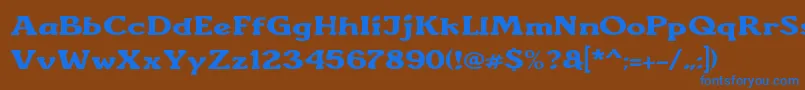 フォントSunantara – 茶色の背景に青い文字