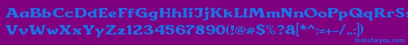 Sunantara Font – Blue Fonts on Purple Background