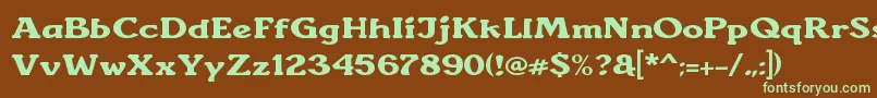 Sunantara Font – Green Fonts on Brown Background