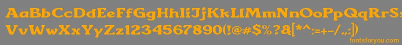 Sunantara Font – Orange Fonts on Gray Background