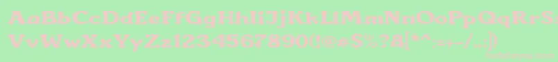 Sunantara Font – Pink Fonts on Green Background