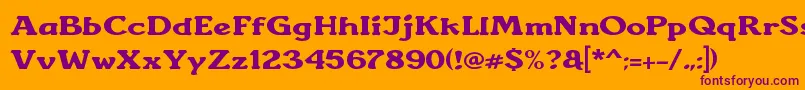 Sunantara Font – Purple Fonts on Orange Background