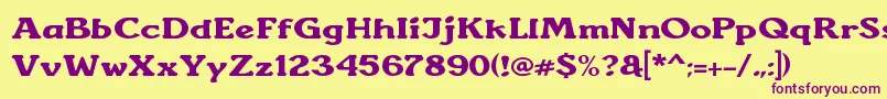 Sunantara Font – Purple Fonts on Yellow Background