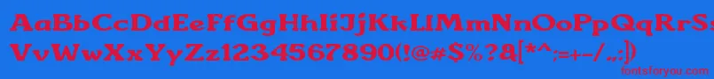 Sunantara Font – Red Fonts on Blue Background