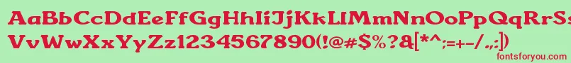 Sunantara Font – Red Fonts on Green Background