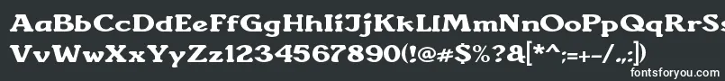 Sunantara-fontti – valkoiset fontit mustalla taustalla