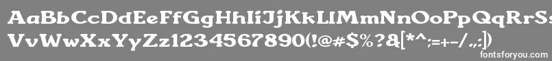 フォントSunantara – 灰色の背景に白い文字