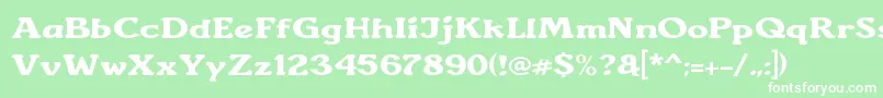 Sunantara Font – White Fonts on Green Background