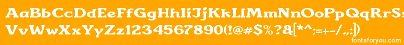 Sunantara Font – White Fonts on Orange Background