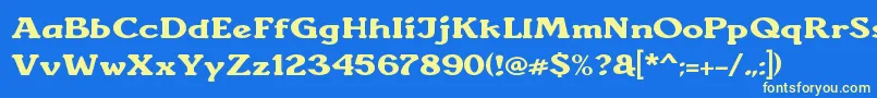 Sunantara Font – Yellow Fonts on Blue Background