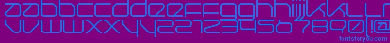 QuerroundRegular Font – Blue Fonts on Purple Background