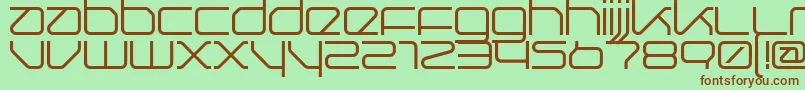 QuerroundRegular Font – Brown Fonts on Green Background