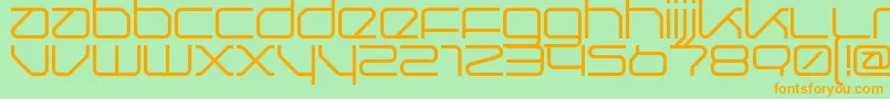 QuerroundRegular Font – Orange Fonts on Green Background