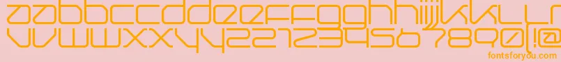 QuerroundRegular Font – Orange Fonts on Pink Background