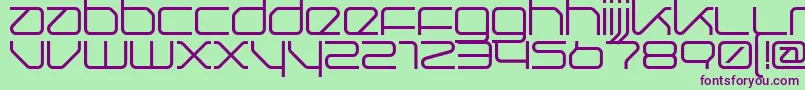 QuerroundRegular Font – Purple Fonts on Green Background