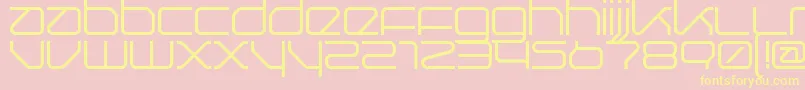 QuerroundRegular Font – Yellow Fonts on Pink Background