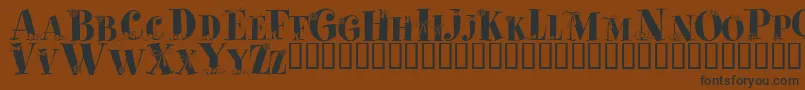 Cadeaux Font – Black Fonts on Brown Background
